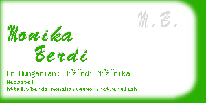 monika berdi business card